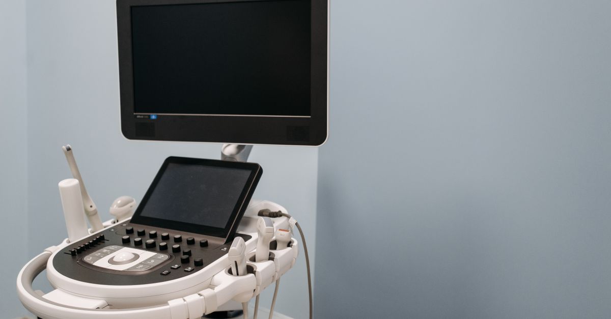 High-tech ultrasound equipment in a medical clinic, showcasing advanced medical technology.